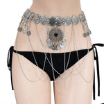 Bracciali e catene vita in lega con strass per danza