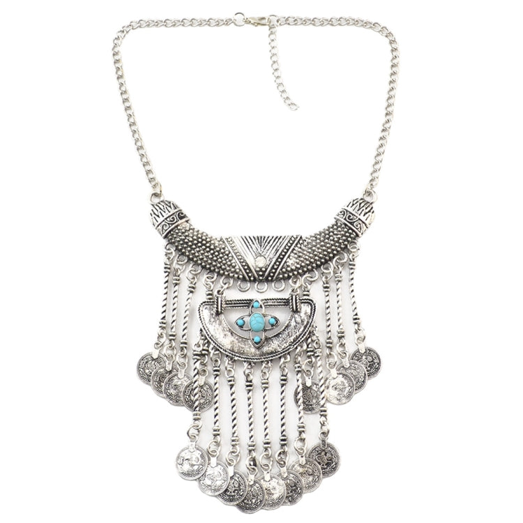 Collana donna vintage in lega con nappine colorate