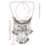Collana donna vintage in lega con nappine colorate