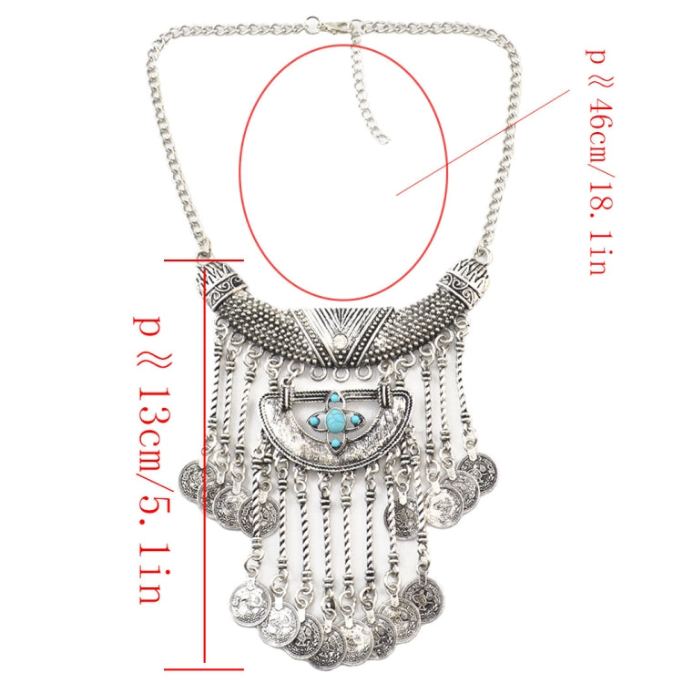 Collana donna vintage in lega con nappine colorate