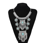Collana donna vintage in lega con nappine colorate