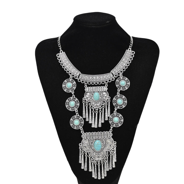 Collana donna vintage in lega con nappine colorate