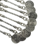 Collana donna vintage in lega con nappine colorate