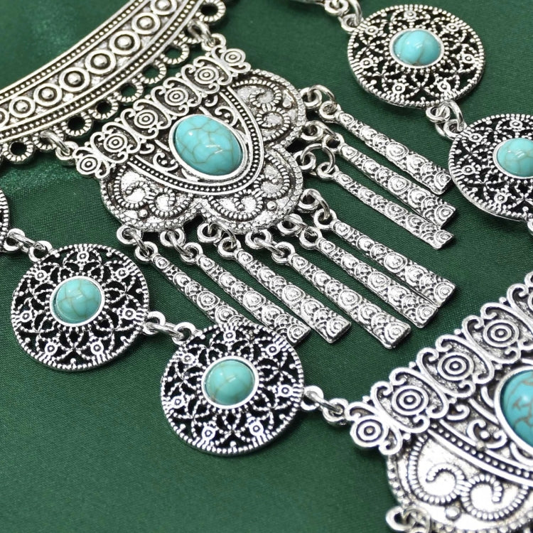 Collana donna vintage in lega con nappine colorate