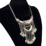 Collana donna vintage in lega con nappine colorate