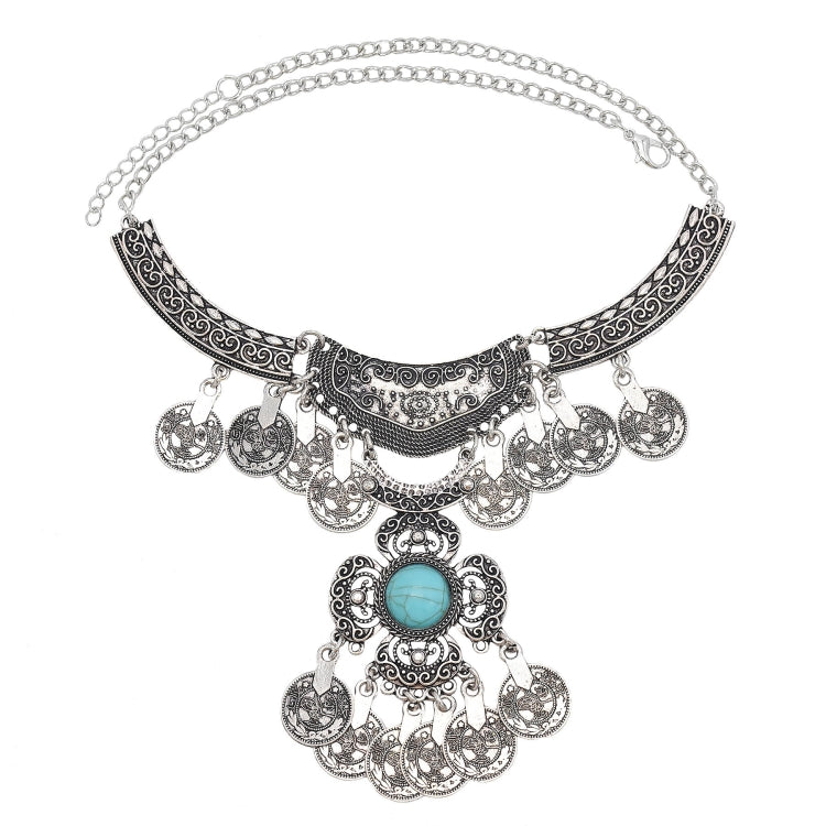Collana donna vintage in lega con nappine colorate