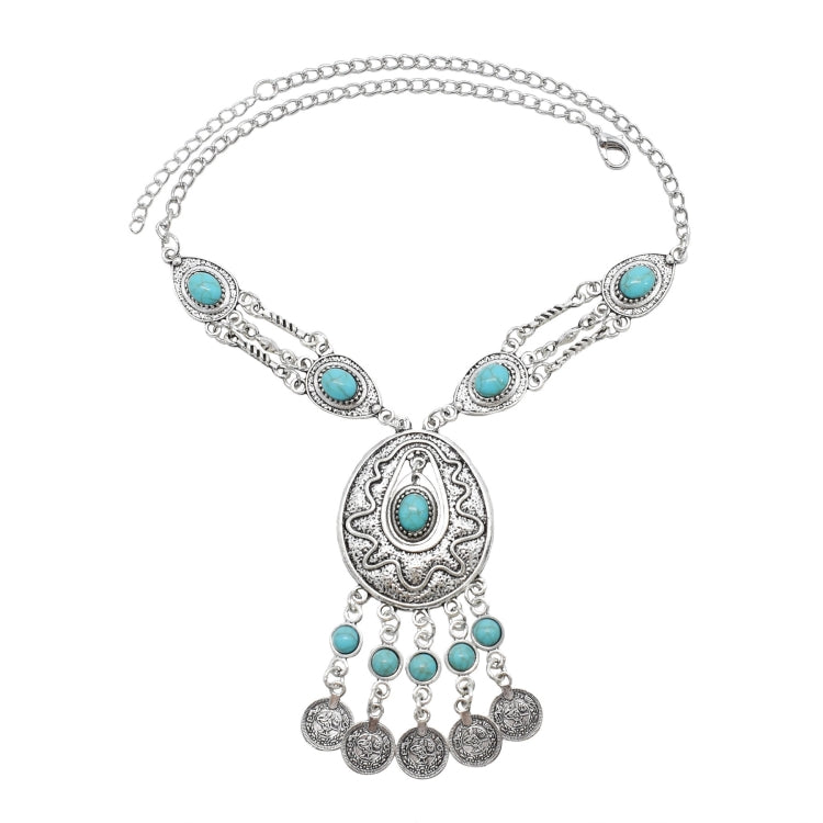 Collana donna vintage in lega con nappine colorate