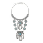 Collana donna vintage in lega con nappine colorate