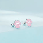 Orecchini a bottone in argento sterling S925 placcati platino