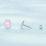 Orecchini a bottone in argento sterling S925 placcati platino