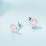 Orecchini a bottone in argento sterling S925 placcati platino