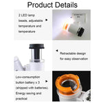 Microscopio ottico tascabile 60X con LED e lampada UV - immagine 7