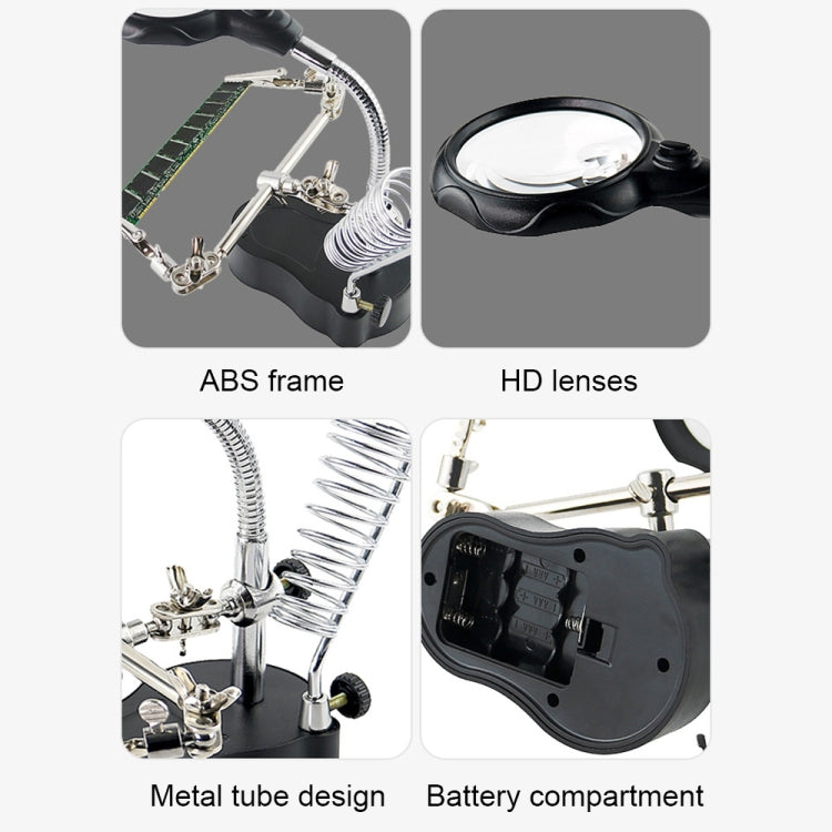 Lente d’ingrandimento LED 3,5X/12X con clip ausiliaria regolabile - immagine 6