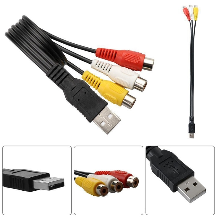 Cavo audio AV USB a 3 RCA 1 maschio 3 femmina 1,5m