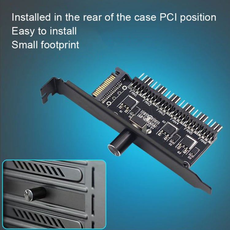 Regolatore velocità ventola computer PWM 6 vie