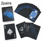 Carte da gioco impermeabili in plastica 54 fogli Blue Red