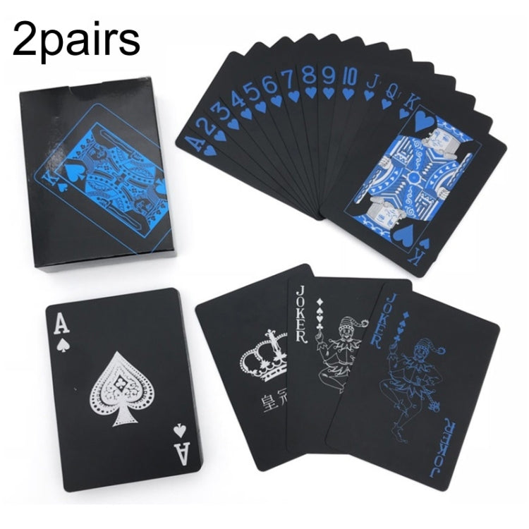 Carte da gioco impermeabili in plastica 54 fogli Blue Red