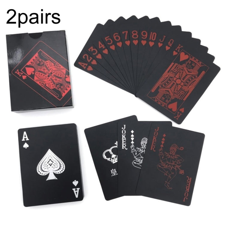 Carte da gioco impermeabili in plastica 54 fogli Blue Red