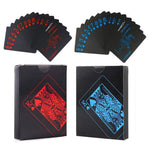 Carte da gioco impermeabili in plastica 54 fogli Blue Red