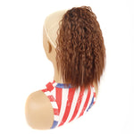 Parrucca riccia con permanente di mais e coulisse 28 cm