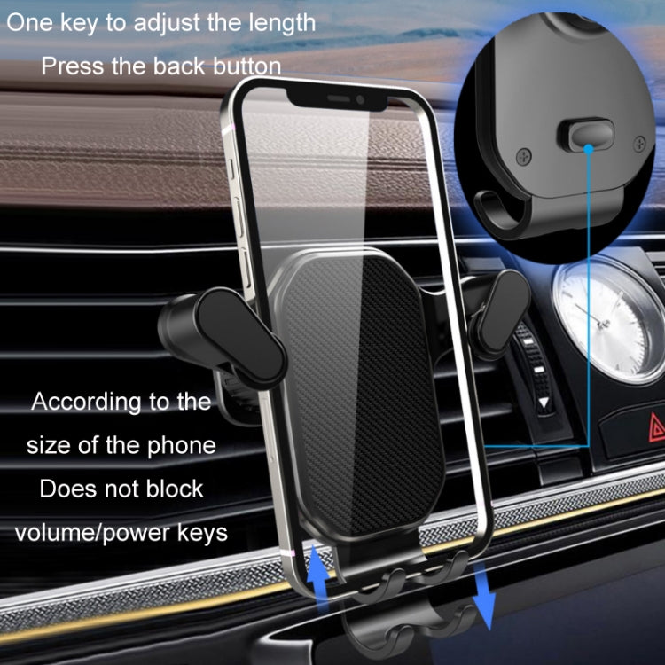 Presa d'aria auto con gancio telescopico per smartphone