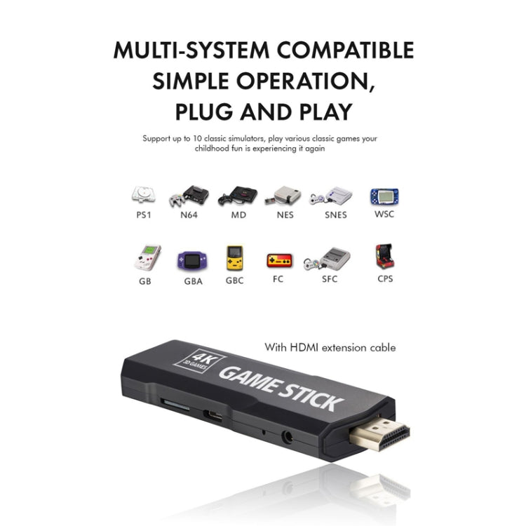 Console di gioco wireless 4K HD con 15.000+ giochi integrati