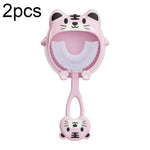 Spazzolino manuale in silicone a forma di U per bambini 2-12 anni