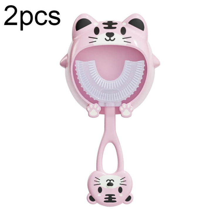 Spazzolino manuale in silicone a forma di U per bambini 2-12 anni
