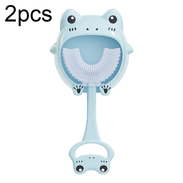 Spazzolino manuale in silicone a forma di U per bambini 2-12 anni