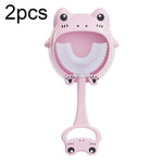 Spazzolino manuale in silicone a forma di U per bambini 2-12 anni