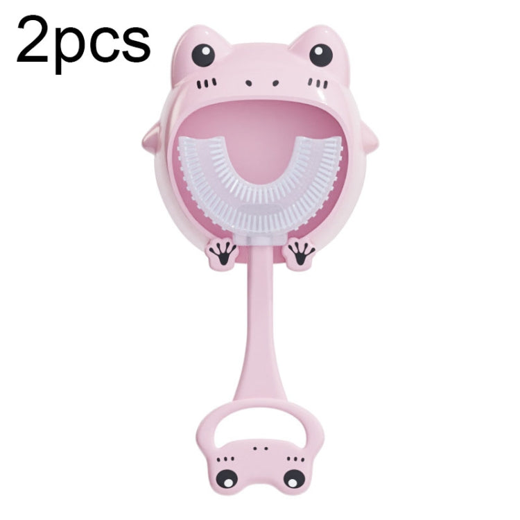 Spazzolino manuale in silicone a forma di U per bambini 2-12 anni