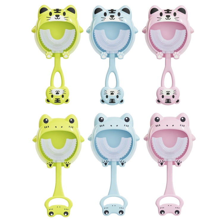 Spazzolino manuale in silicone a forma di U per bambini 2-12 anni