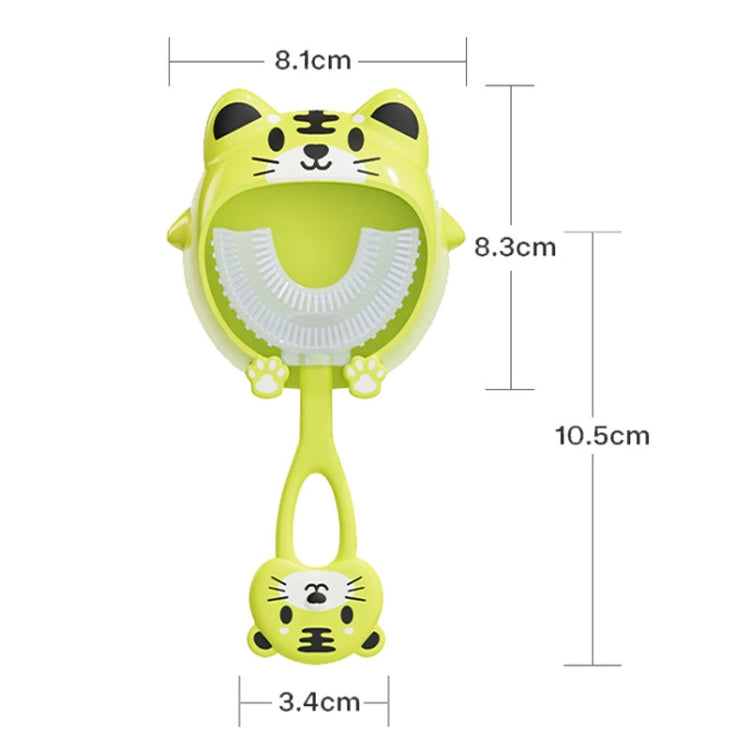 Spazzolino manuale in silicone a forma di U per bambini 2-12 anni