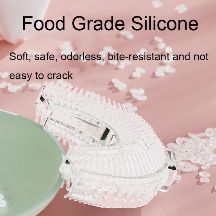 Spazzolino manuale in silicone a forma di U per bambini 2-12 anni