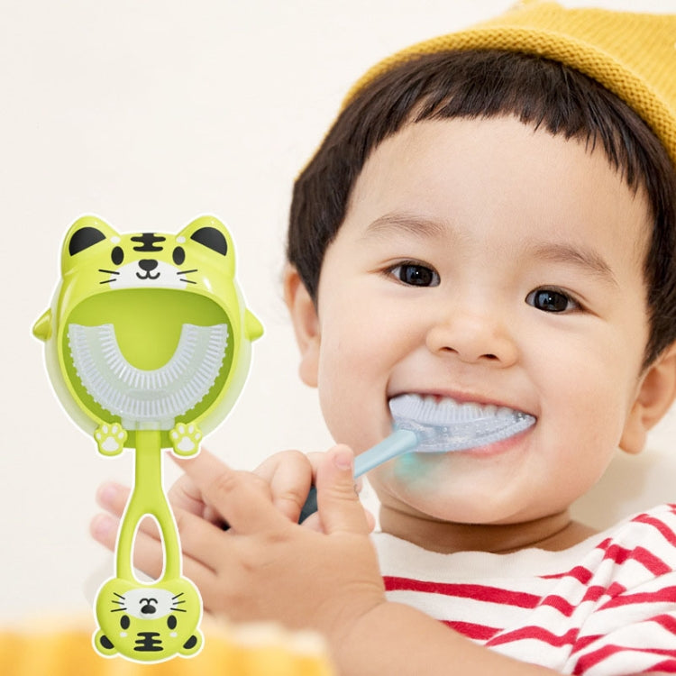 Spazzolino manuale in silicone a forma di U per bambini 2-12 anni