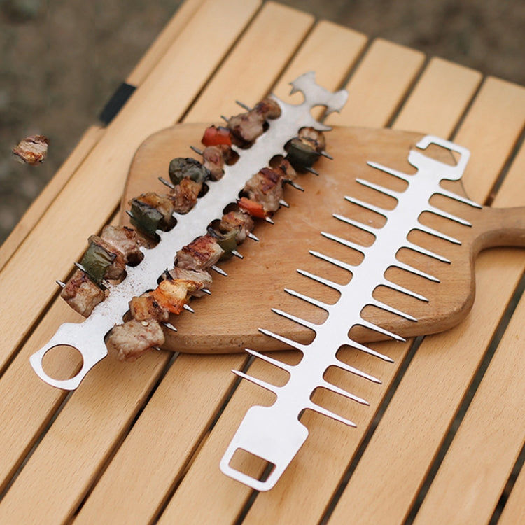 Bastone barbecue in acciaio inox 304 lisca di pesce 28cm