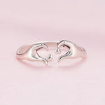 Anello romantico cuore in argento sterling S925