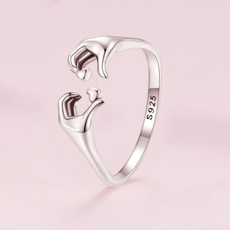 Anello romantico cuore in argento sterling S925