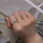 Anello romantico cuore in argento sterling S925