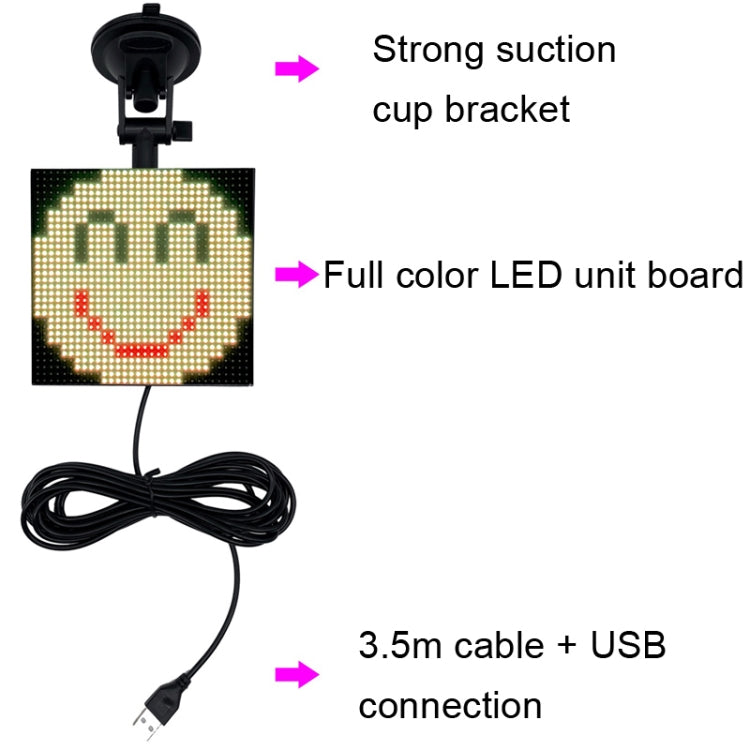 Display LED RGB wireless per auto 32x32 pixel USB