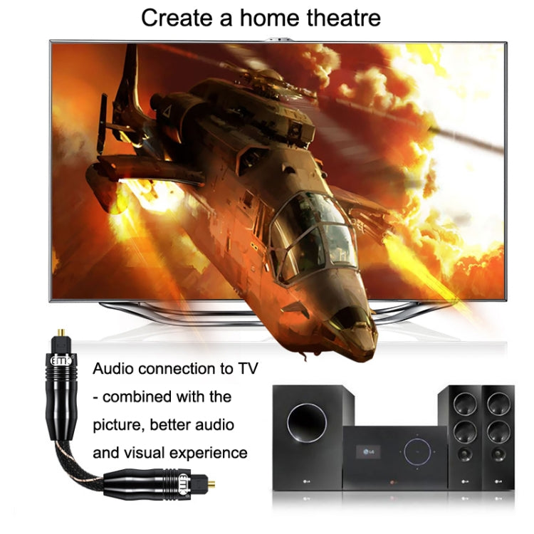 Cavo audio digitale in fibra ottica EMK SPDIF 1-30 metri
