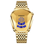BINBOND Locomotive Orologio Uomo Cinturino Acciaio