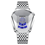 BINBOND Locomotive Orologio Uomo Cinturino Acciaio