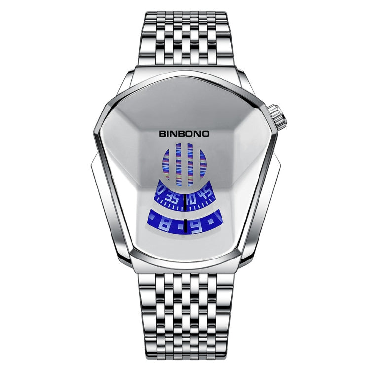 BINBOND Locomotive Orologio Uomo Cinturino Acciaio