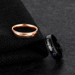 Anello in acciaio al titanio per coppia unisex