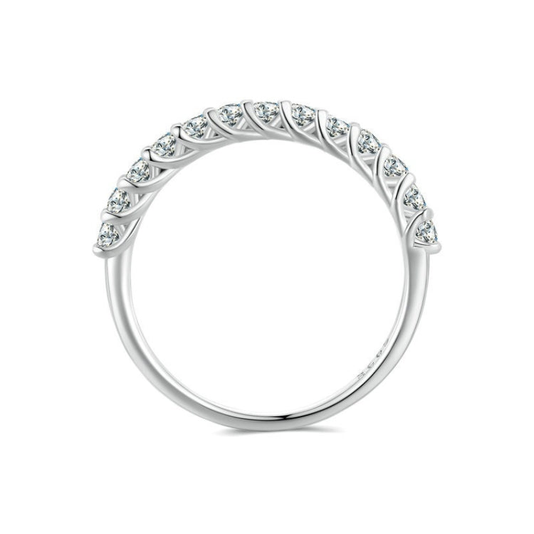 Anello in argento sterling S925 con moissanite MSR014-A