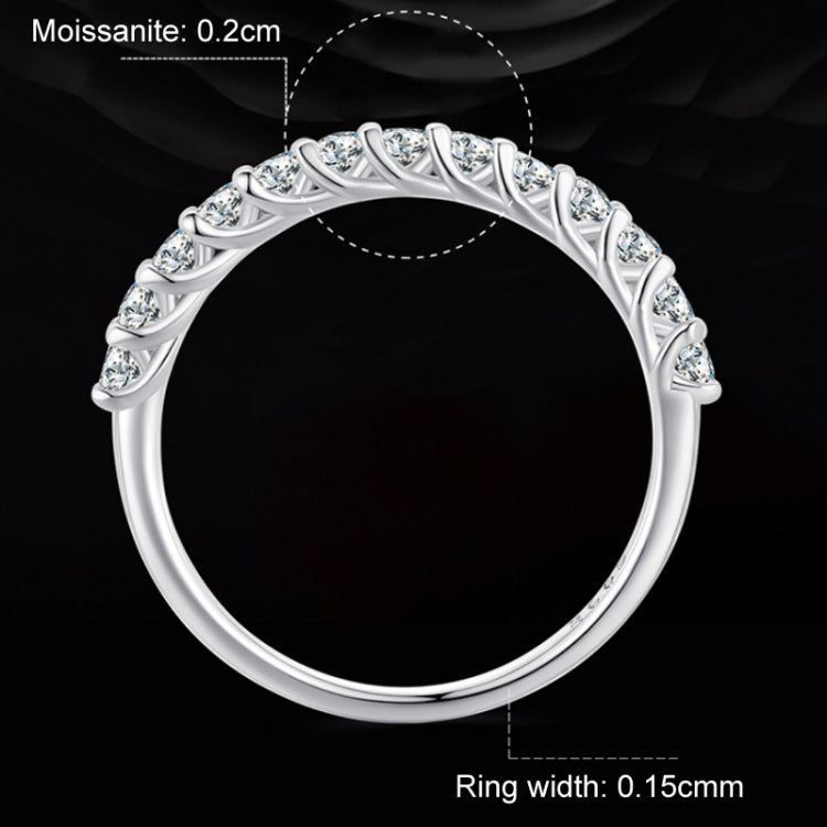 Anello in argento sterling S925 con moissanite MSR014-A