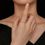Anello in argento sterling S925 con moissanite MSR014-A