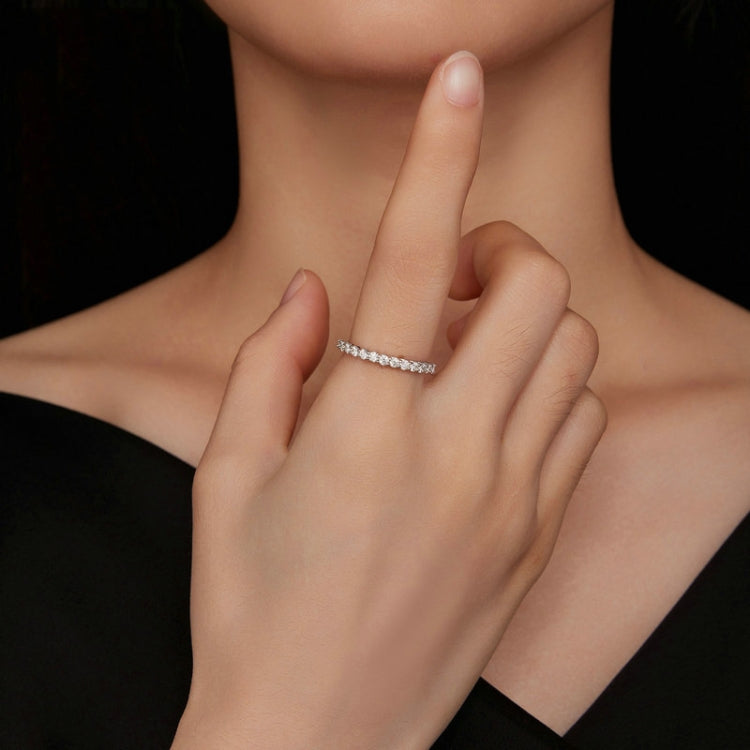 Anello in argento sterling S925 con moissanite MSR014-A