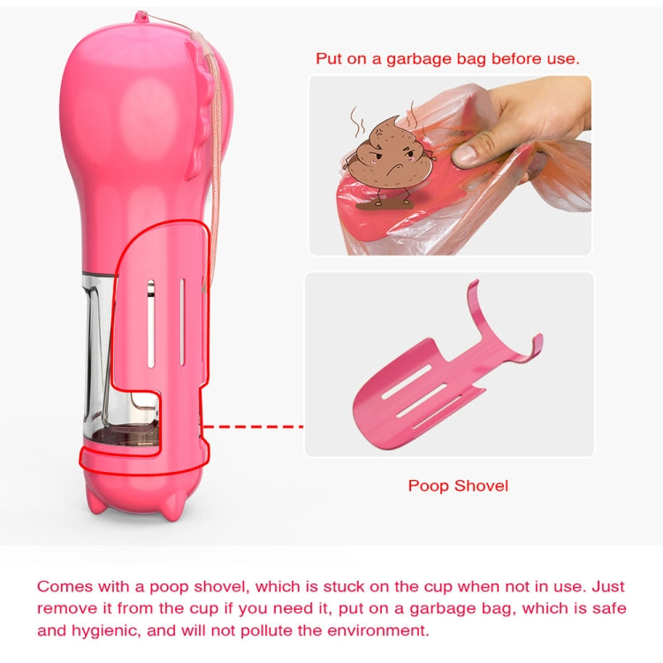 Borraccia portatile 3 in 1 per animali con fontana e contenitore